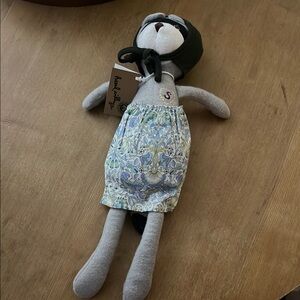 Hazel Village Gwendolyn Raccoon with S monogram - NWT